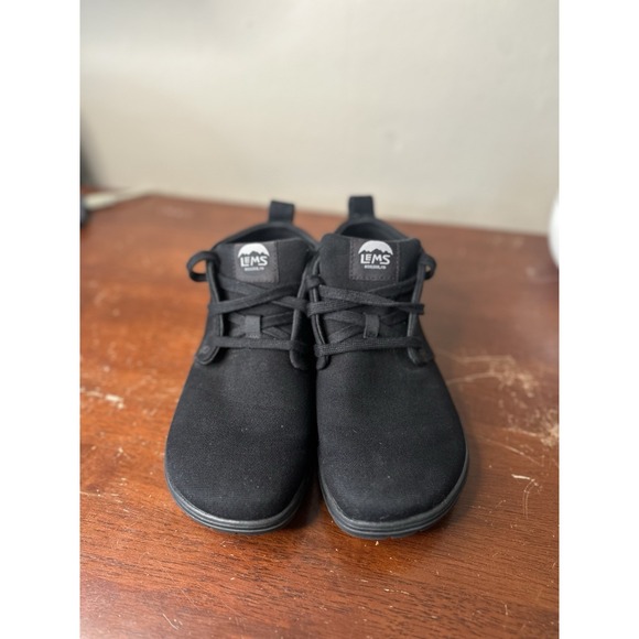 Lems Canvas Chukka Shoe Womens 8.5 Black Low Drop Barefoot Wide Toe Box Vegan - Picture 2 of 7